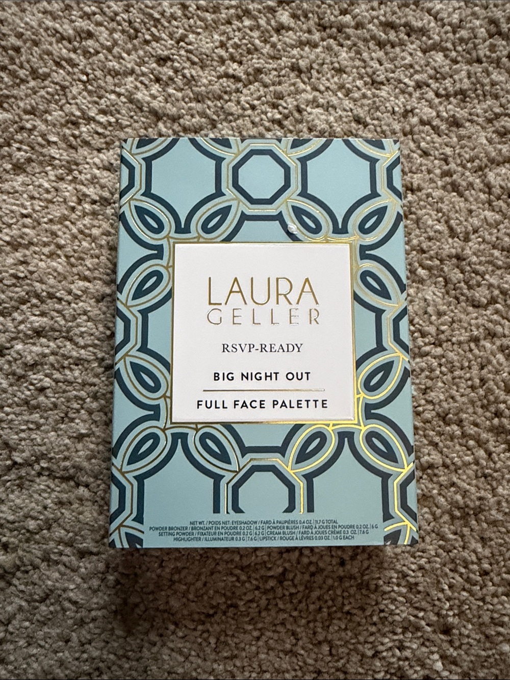 Laura Geller RSVP-Ready Full Face Palette - Light Aqua with Gold Detail